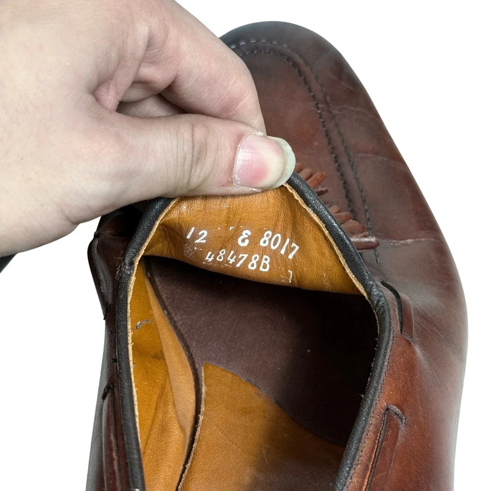 Allen Edmonds Acheson Tassel Loafers Mens 9.5 Brown Leather Dress Shoes Slip On